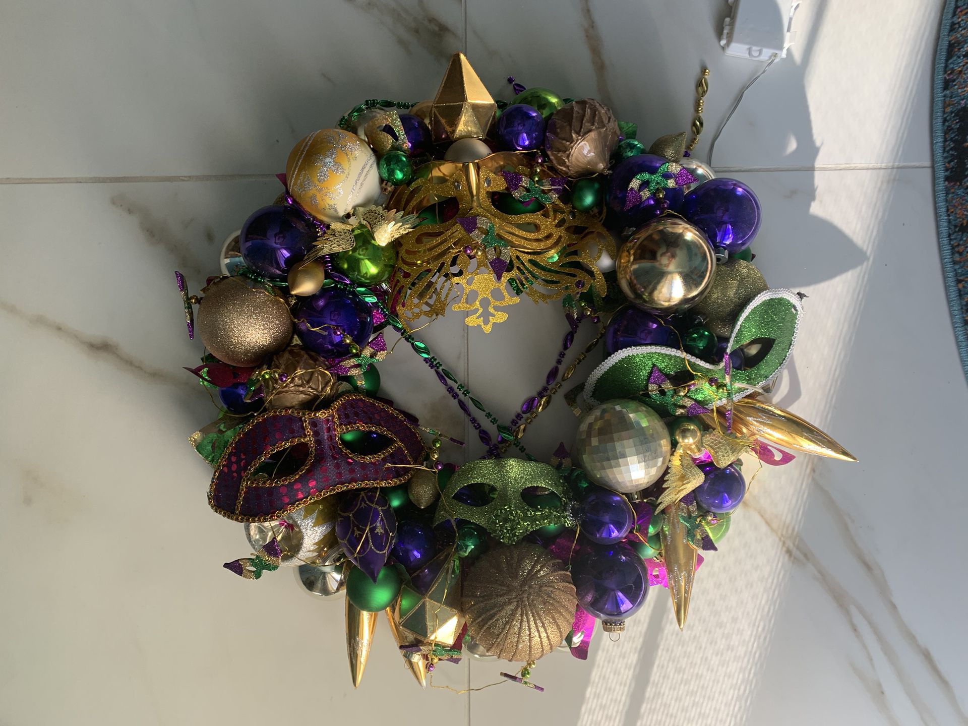 Mardi gras Wreath