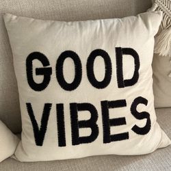 Good Vibes Pillow - Woven
