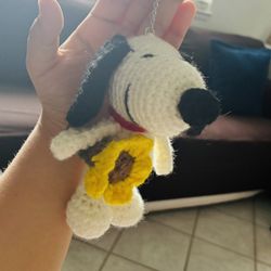 Snoopy Crochet Keychain