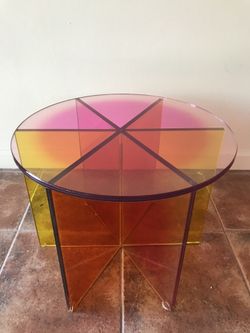 Acrylic Round Side Table