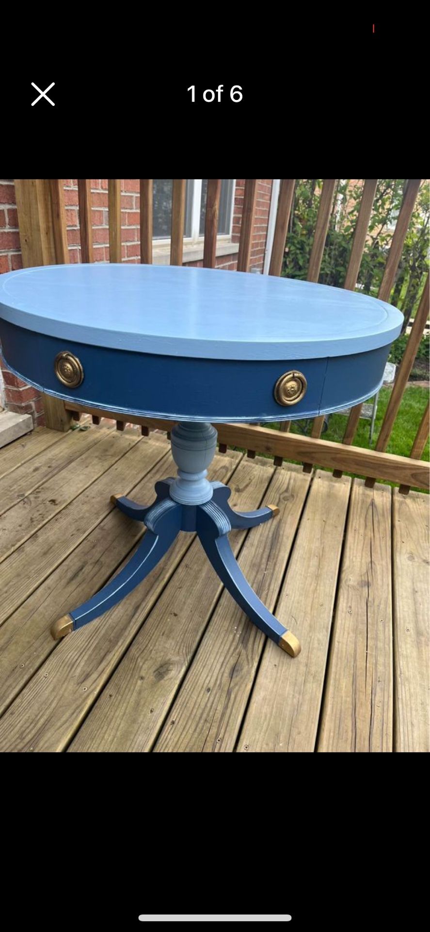 Two Tone Be Drum Table