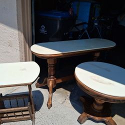3 PC SET OF MARBLE TOP TABLES