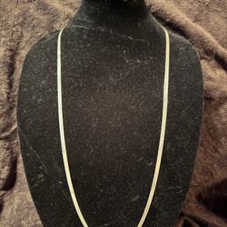 36” Vintage Sterling Silver herringbone Link Chain Necklace Chain Italian 20.1 g