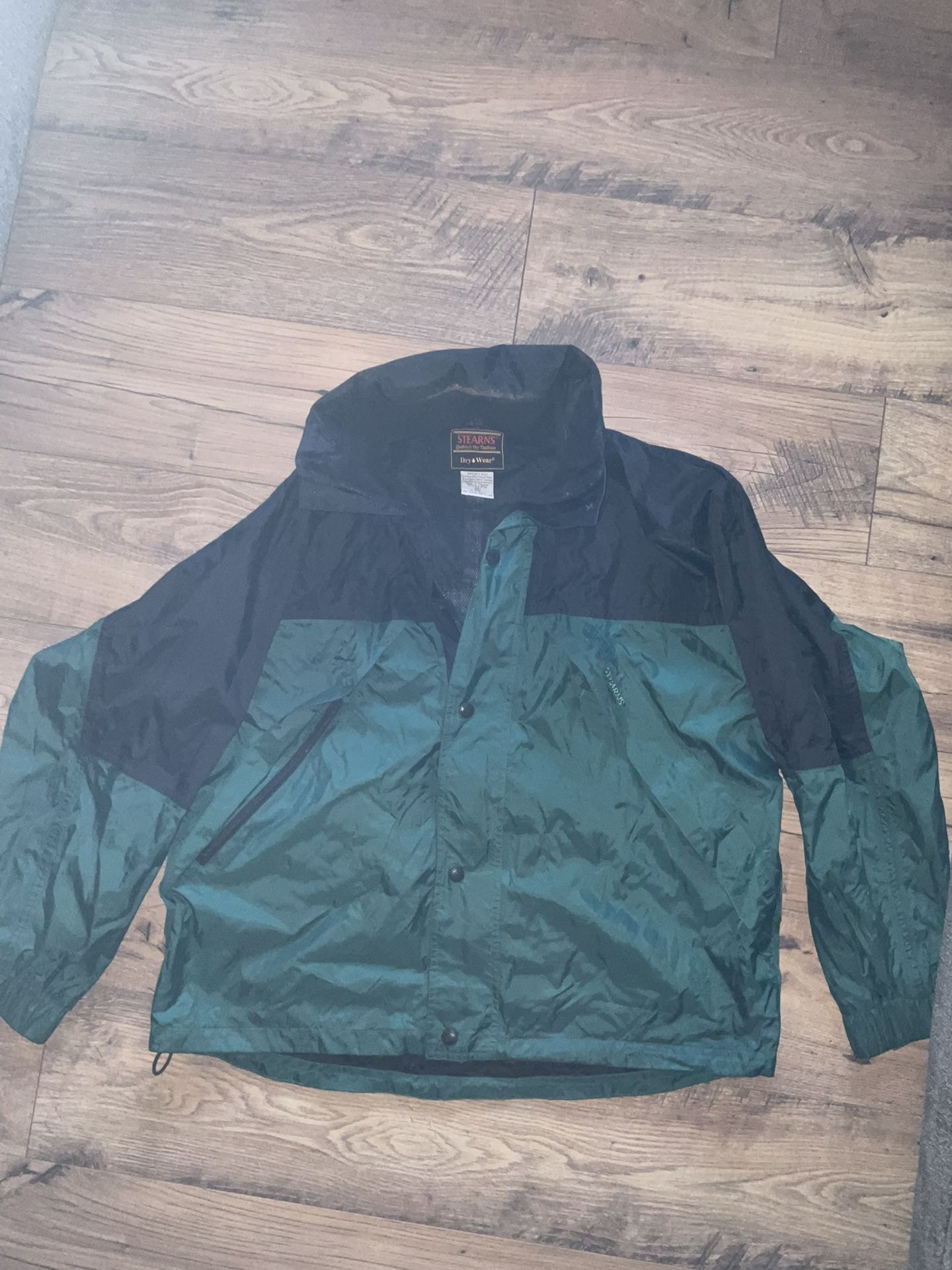 Men’s Stearns dry wear hooded raincoat Green Mens XL