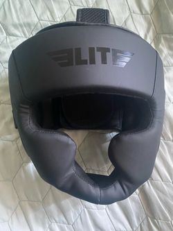 Elite Sports Boxing Headgear Men, Head Guard Sparring One Size, Black