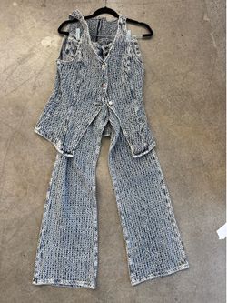 Denim two piece