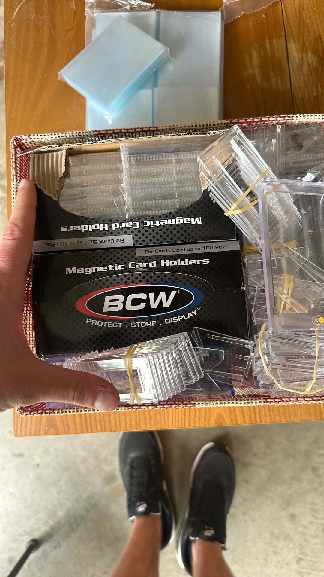 Box Of Magnetic Card Holders And Toploaders