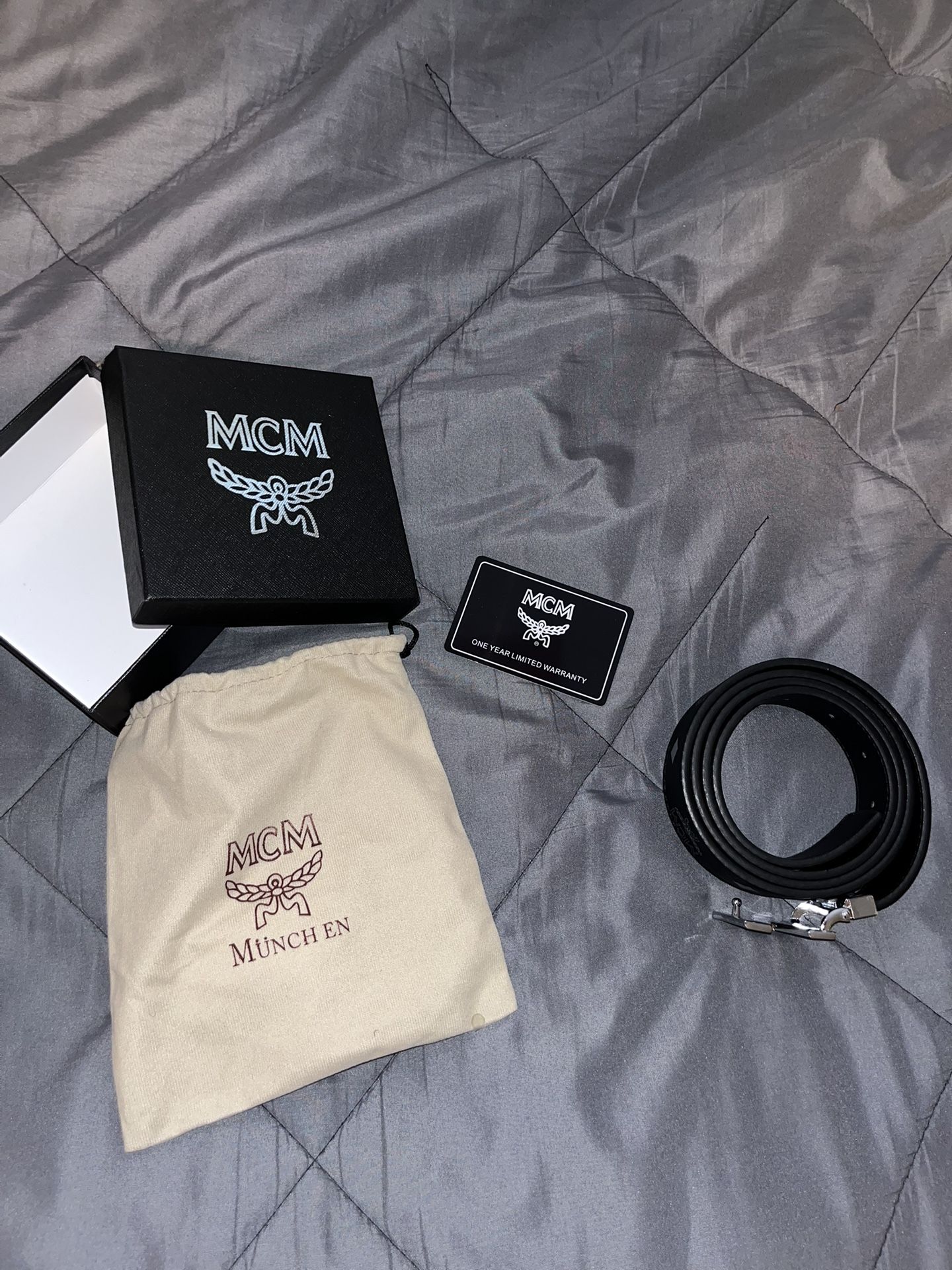 MCM black and Silver Belt