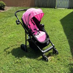 Pink Baby Stroller 