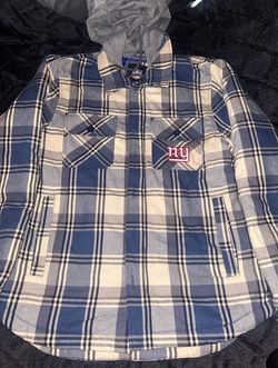 New York Giants Flannel Jacket Size Medium