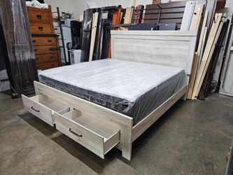 King bed and mattress