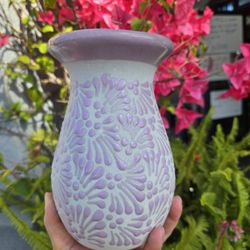 💥 Talavera Small Flower Vase 💐 🤍 💜