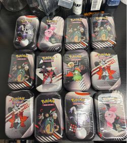 White flare/Black bolt Mini tins