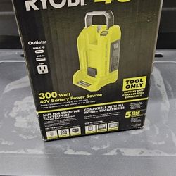 New Ryobi 40v 300 watt battery power source