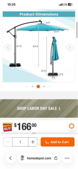 Brand New Umbrella with solar lights 50$