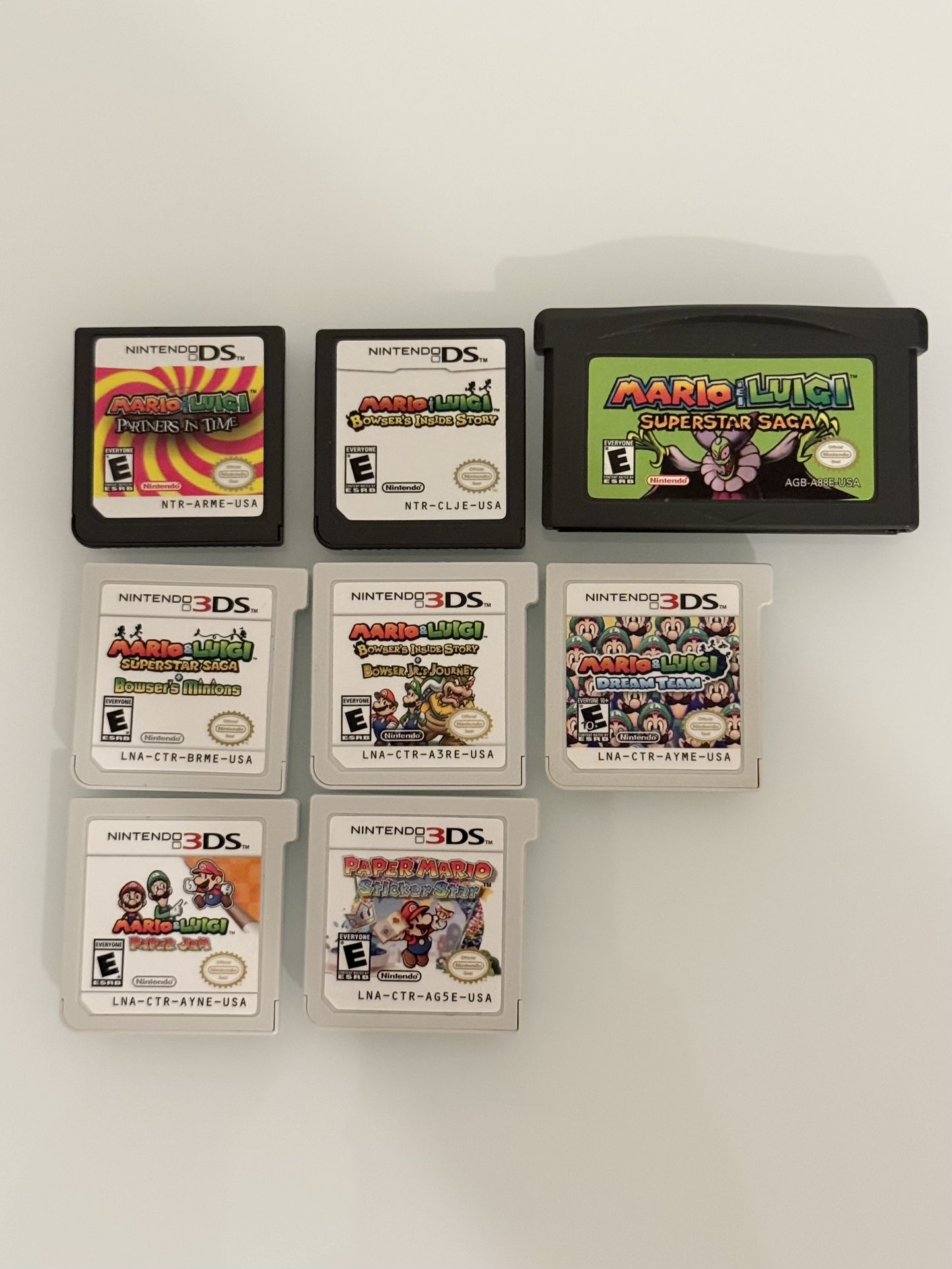 Mario & Luigi Games DS 3DS GBA AUTHENTIC
