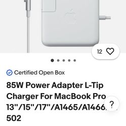 Authentic Apple- 85W Power Adapter/Charger 
