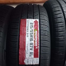 4 New Tires 215/55/16 Land Spider Tires