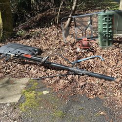 Freestanding basketball hoop and ball