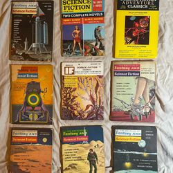 HUGE LOT VINTAGE SCIENCE FICTION READERS - IF, FANTASY & SCIENCE FICTION