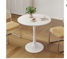 White round dining table with pedestal base new