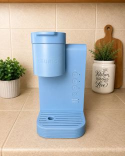 Blue Keurig coffee maker