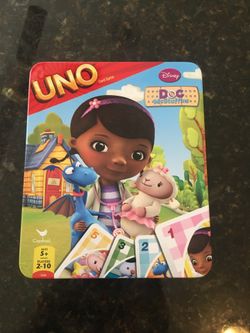 Doc McStuffins Uno Card Game In Tin box…Ages 5 To Adult