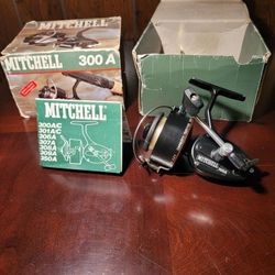 Vintage Mitchell 300A Reel Made In France With Box And Manual.