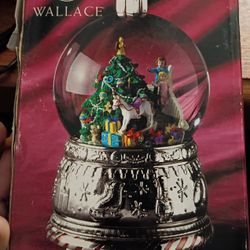 Wallace Silver-plated Christmas Morning Waterglobe Collector's Edition