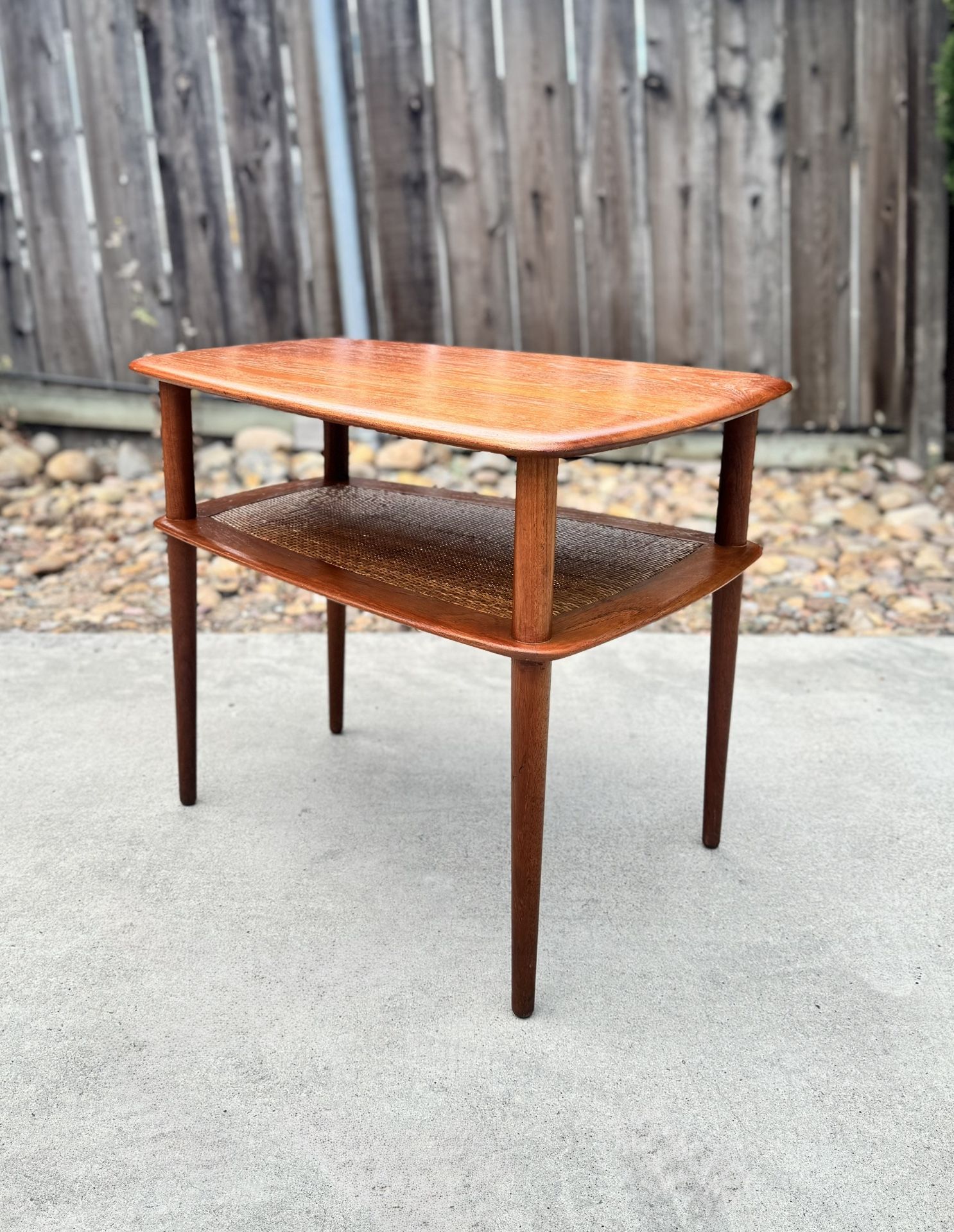Danish Modern Mid Century Teak Wood End Side Occasional Coffee Table