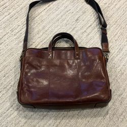 Leather Fossil Briefcase