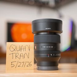 Sony 35mm f1.4 GM lens