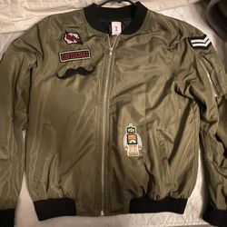 Green Cute Bomber Jacket 