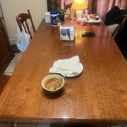 Dining Table With Six Chairs And Bitrina $200 For Everything 