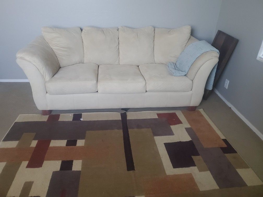 Sleeper Sofa , Rug,  Art, Stand