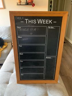 Weekdays Chalk Board