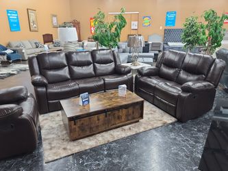 Chocolate Brown 3 Pc Reclining Living Room Set