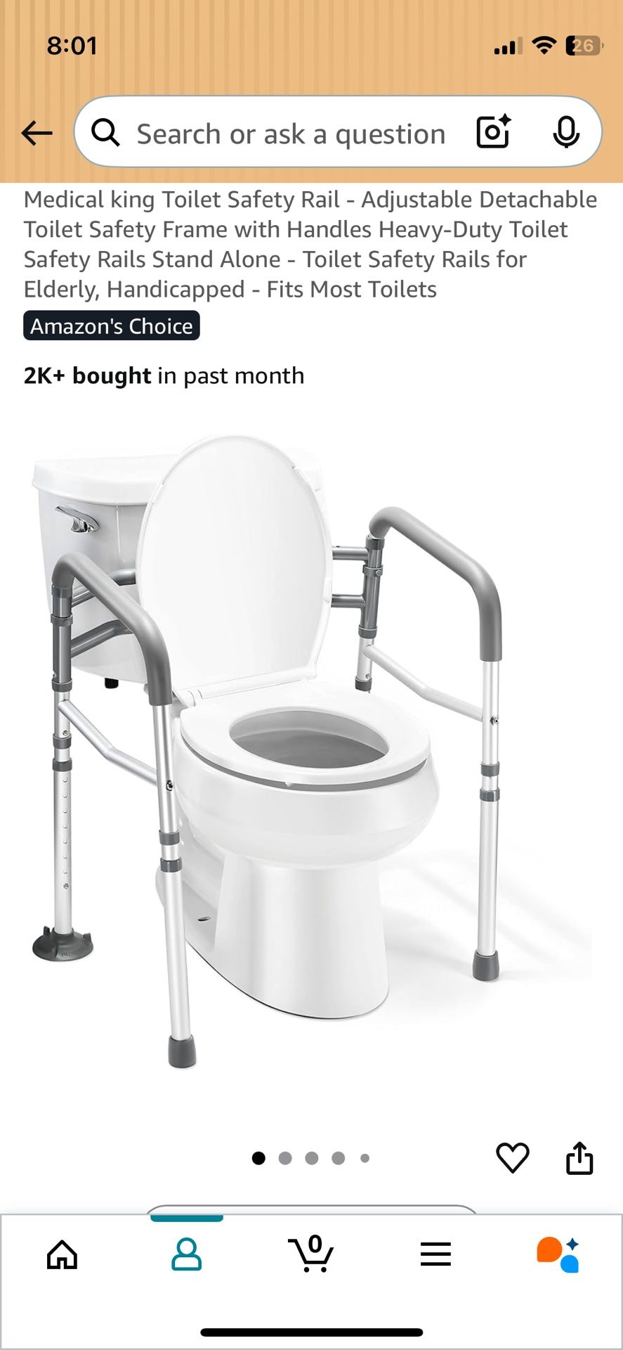Medical king Toilet Safety Rail