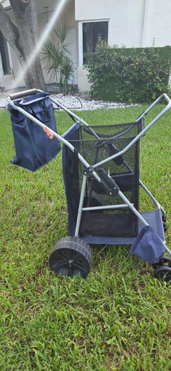 Rio beach Folding Beach Cart with Wide Wheels