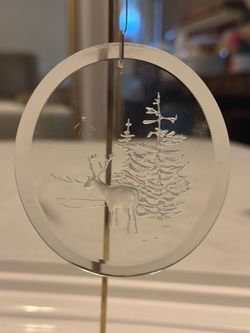 Vintage 1982 Glass-like ornaments (lot of 2)
