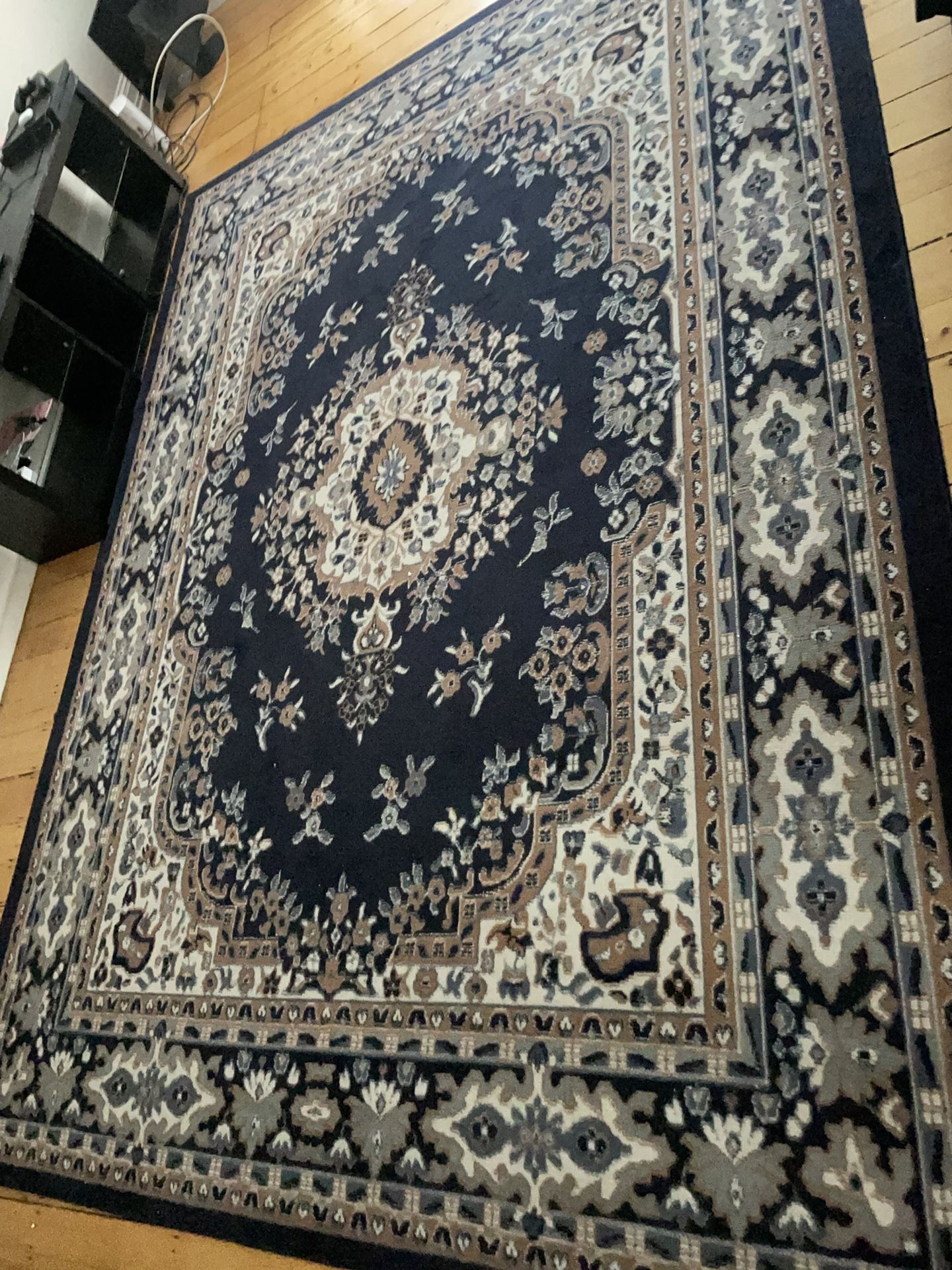 Artistic Traditional Design Blue Area Rug For Large Room Of Size 15x12