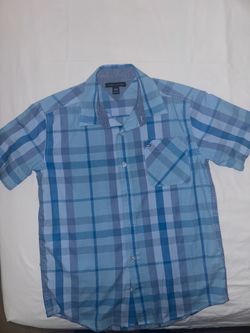 Blue  button down shirt