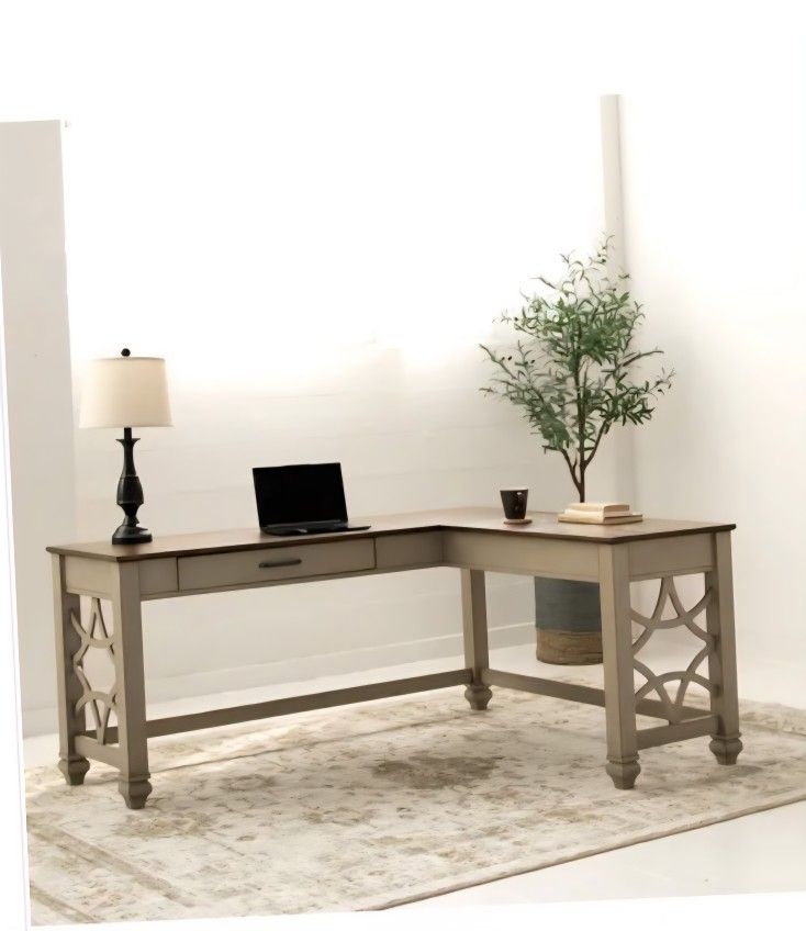 L-shaped Desk That Coverts To A Standing Desk.