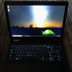 Basic Gaming Laptop Dell 16" Quad Core 3.5 GHz Turbo 16 GB Ram 500 GB SSD 1080P LCD ATI R7 M370 Graphics Webcam HDMI WiFi Bluetooth Windows 10 Pro 64 