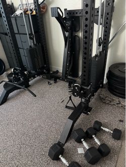 Vander Power Rack + Full Barbell Set, Bench, Weights – Must Sell in 30 Days! $2,400 OBO