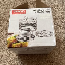 Wire Stand With 4 Dhokla Plate