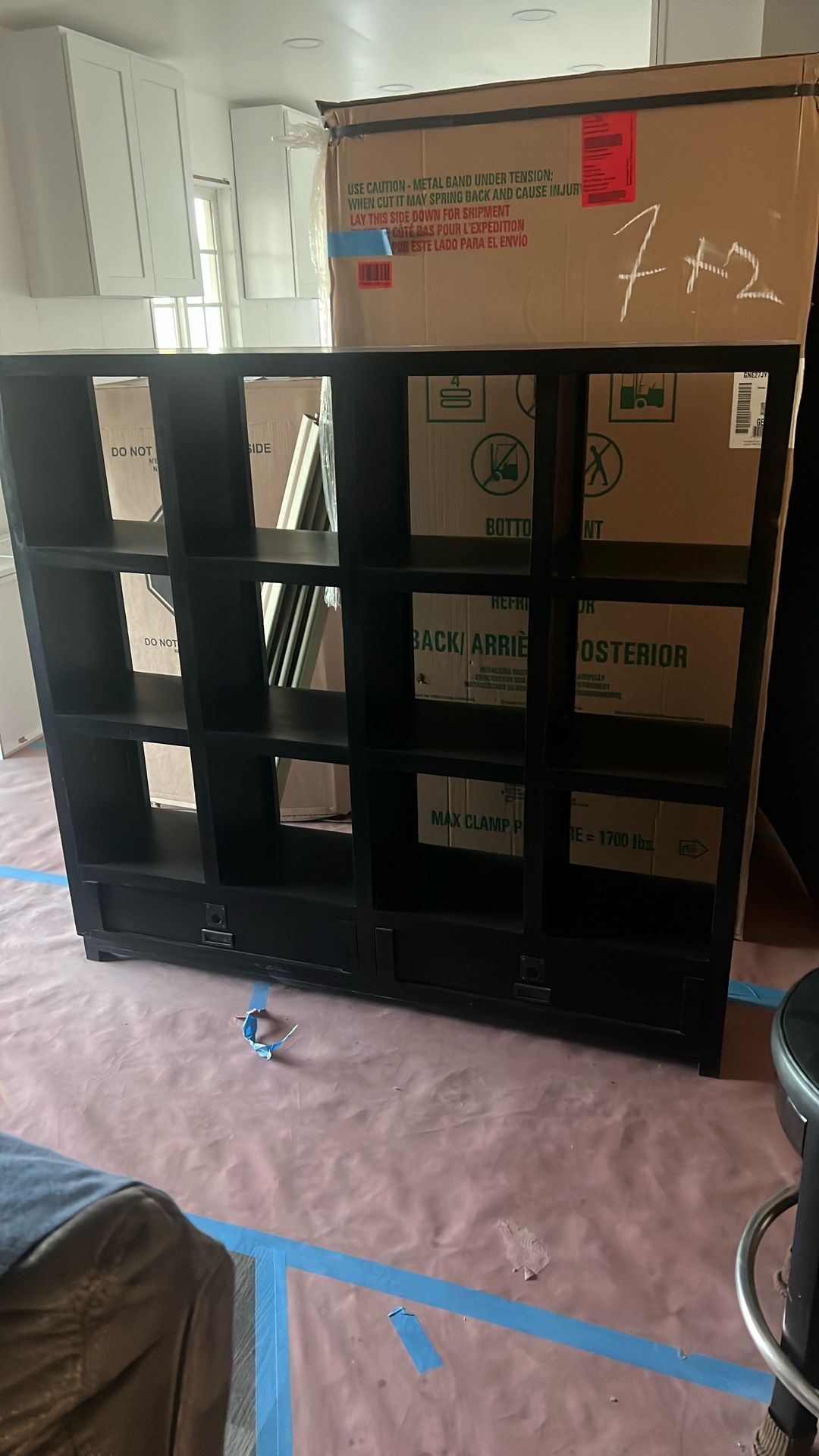 Large Cubicle Wall Shelf With Drawers