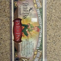 Peter Pan Million Dollar Bill Silver Card – 1 Gram .999 Fine Silver Collectible