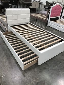 Twin Trundled Bed Frame Solid Wood New in the box