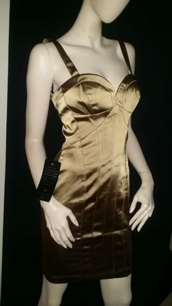 BEBE dress Gold size Small perfect gift for her